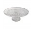 CAKE STAND-Glass w/Floral Inlay