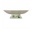 CAKE STAND-Rectangular Green Bamboo Decor w/Flowers