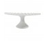 CAKE STAND-Vintage White Milk Glass w/Scrolled Edge