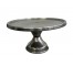 CAKE STAND-Tall Chrome Metal Cake Stand