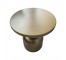 SIDE TABLE-Contemporary Round Antique Brass w/Pedestal Base