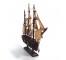 SHIP MODEL-Small Cherrywood w/Striped Beige Sails