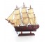 SHIP MODEL-Small Cherrywood w/Striped Beige Sails