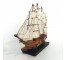 SHIP MODEL-Natural Wood w/Striped White Sails