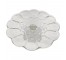 CAKE STAND-Glass Thumb Press w/Geometric Pattern