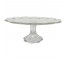 CAKE STAND-Glass Thumb Press w/Geometric Pattern