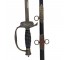 SWORD-Stainless Steel Blade w/Black Handle & Black/Brass Sheath