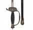 SWORD-Stainless Steel Blade w/Black Handle & Black/Brass Sheath