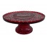 CAKE STAND-11.75" D-Red Glass Pedestal