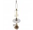 FLOOR LAMP-Antique Floor Lamp w/Marble Table Top & Brass Accents