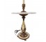 FLOOR LAMP-Antique Floor Lamp w/Marble Table Top & Brass Accents