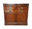 CABINET-Vintage Mahogany Server w/Brass Accents