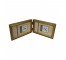 PICTURE FRAME-Hinged Gold Double Frame