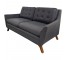 SOFA-MCM Charcoal Grey Sofa W/Tufted Back Cushion