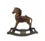 FIGURINE-Wood Carved Zebra Rocking Horse