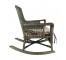 ROCKING CHAIR-Distressed Green Wicker W/Removable Floral Cusion