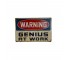 SIGN-Vintage Retro Decor-"Warning-Genius At Work"