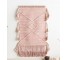 WALL TAPESTRY-Pale Pink Cotton IKAT Pattern | Tassels