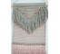 WALL TAPESTRY- Macrame | Pink & Gray | Fringe