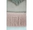 WALL TAPESTRY- Macrame | Pink & Gray | Fringe