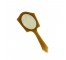MIRROR-HANDHELD-Green w/Brown Trim