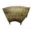 CORNER SETTEE-Vintage Black & Gold Diamond Pattern |Fruitwood |Frame Detail