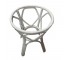 GARDEN TABLE-Round White Wicker |Glass Top