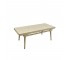 COFFEE TABLE-Cream Laminate w/Stretcher