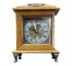 CLOCK-Vintage Kruger Quartz-Wood Frame w/Brass Detail