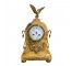 MANTEL CLOCK-Vintage Masson Marble Clock w/Brass Detail & Eagle Finial