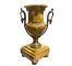 URN-Siena Marble w/Brass Detail