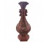VASE-Vintage Chinese Carved Flower Red Resin Vase