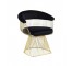 CHAIR- Platner Inspired |Gold Wire Frame |Black Velvet Seat & Back