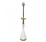 TABLE LAMP-Off White Modern Hour Glass Porcelain w/Brass Detail