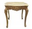 SIDE TABLE-Vintage Mable Top w/Carved Gold Baroque Base