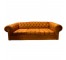 SOFA-Mid Century Modern Orange Tufted Chesterfield