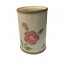 UTENSIL HOLDER-Beige Desert Rose w/Brown Trim