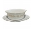 GRAVY BOAT-White Diamond China "Charlene" Pattern-Floral w/Gold Trim