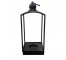 LANTERN-14.5"H Black Metal Arched Top Glassless Lantern