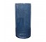 VASE-Tall Blue Tinted Rib Glass