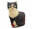STUFFED PILLOW-Simulation Black & White Cat