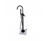 FAUCET-Contemporary Matte Black Freestanding Tub Faucet w/1 Handle