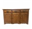 SIDEBOARD-Fruitwood (3) Drawers |(3) Panelled Doors w/Brass Hardware