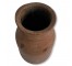 VASE-18.75"H Wooden Vase w/Ridged Lines