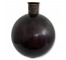 VASE-Black Shiny Glass w/Discoloration & Twine on Neck