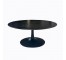 (40370546) COFFEE TABLE-MCM Black Wood Top w/Black Matte Pedestal Base