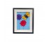 (8521PJ21)Framed RAF Bee Print |Purple & Red Flowers