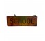 (83150191)SIGN-Yellow Distressed Rectangular School Sign