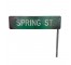 (83150199)SIGN-RAF Green Distressed "Spring Street" Street Sign on Short Pole