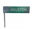 (83150201)SIGN-LAF Green Distressed "E. Houston" Street Sign on Short Pole